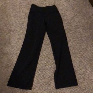 Lululemon black flare hemmed leggings